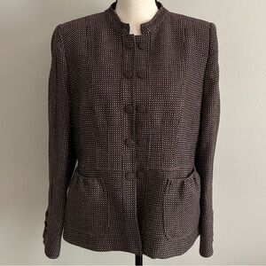 Armani Collezioni Peplum Tweed Jacket, sz 12